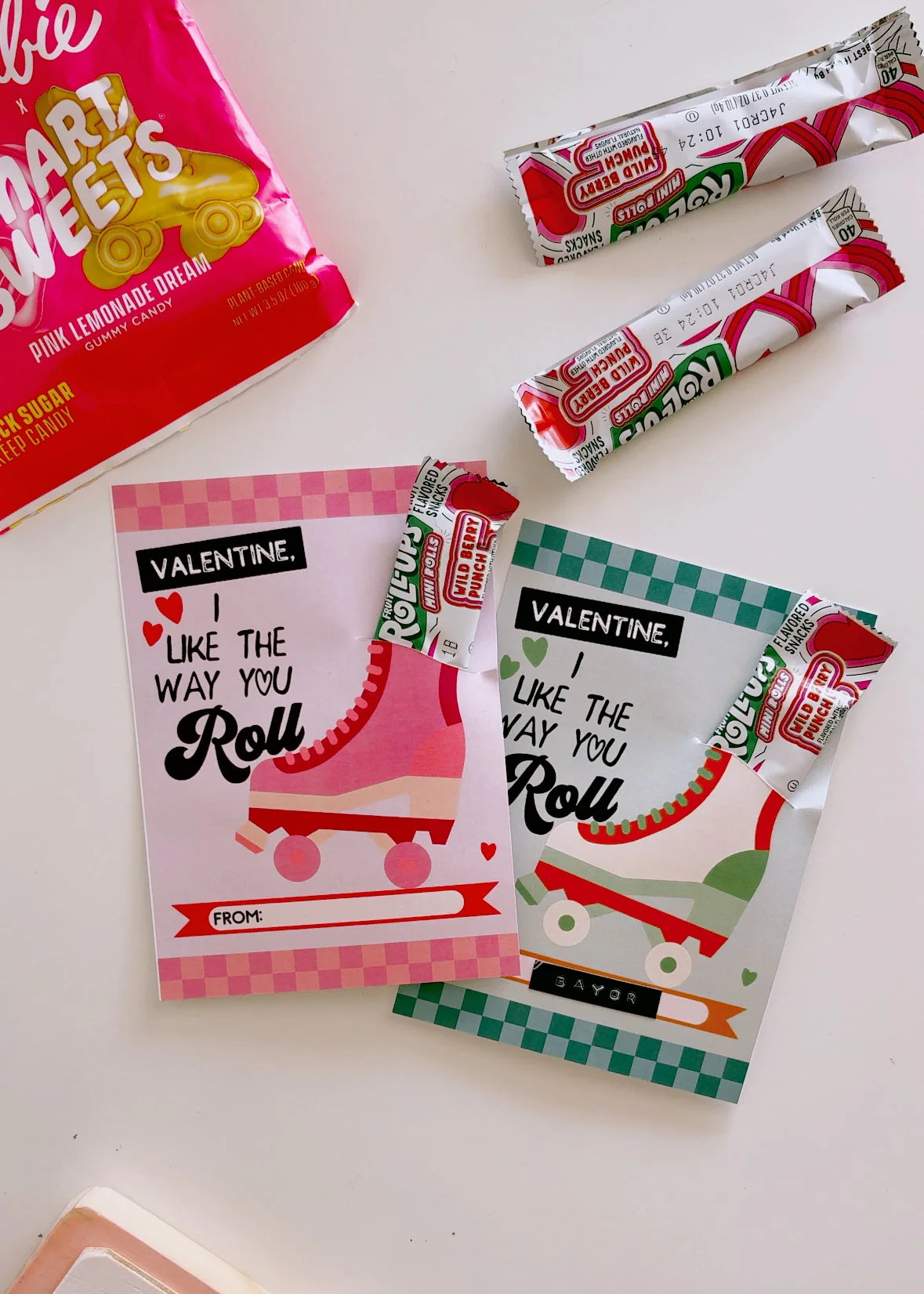 Rollerskate Valentines | Printable Valentines | The Letter Vee