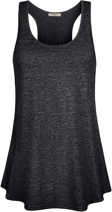 Miusey Womens Sleeveless Loose Fit Yoga Workout Racerback Tank Top | Amazon (US)