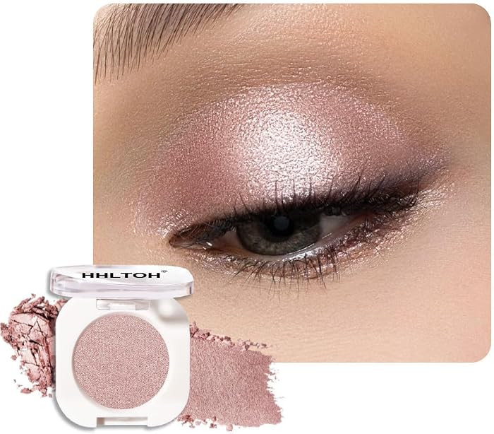 Champagne Shimmer Cream Eyeshadow, Light Gold Sheer Metallic Glow Glitter Eye Shadow for Mature S... | Amazon (US)