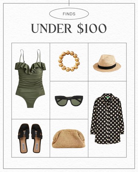 Finds under $100! This polka dot coverup is so cute and perfect for spring and summer! The Steve Madden Haydn sandals look just like Hermes Oran and for a fraction of the price! 

#LTKfindsunder100 #LTKSeasonal #LTKfindsunder50