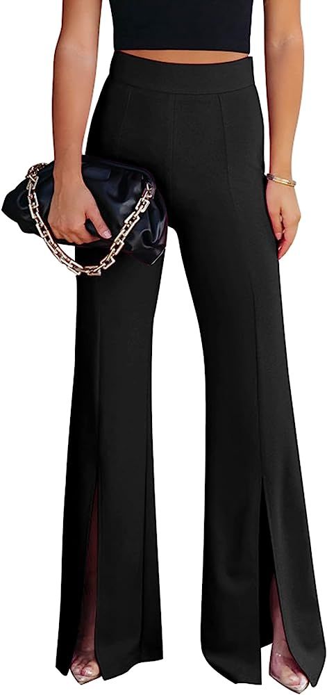 GRAPENT 2023 Dress Pants Wide Leg Pants for Women Flare Pants Pull On Business Casual Work Trouse... | Amazon (US)
