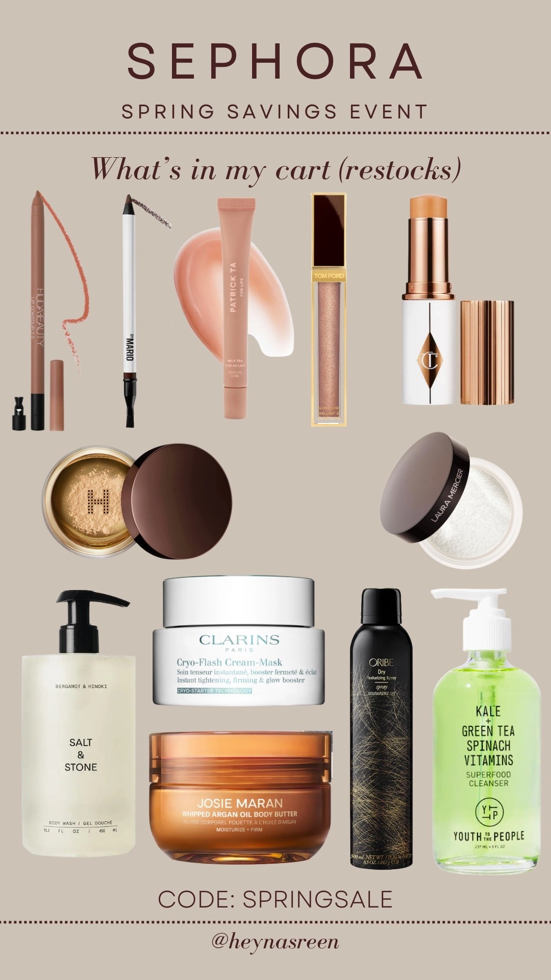 Some of my fav Sephora products that I’m restocking during their sale. 