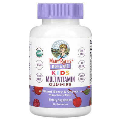 MaryRuth's, Organic Kids Multivitamin Gummies, Mixed Berry & Cherry, 60 Gummies | iHerb