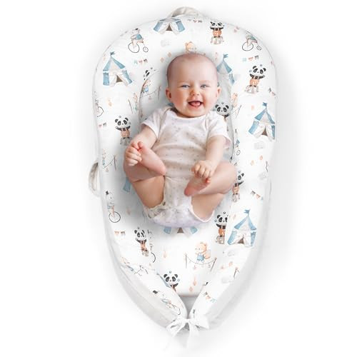 Baby Lounger for Newborn - Baby Nest Cooling Soft Breathable - Portable Infant Lounger Baby Essentials for Home Travel - Baby Gift for 0-24 Months | Amazon (US)