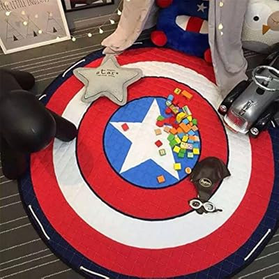 INCX Kids Play Mat/Rugs and Toy Organizer Storage Cotton 58x58 Inch | Amazon (US)