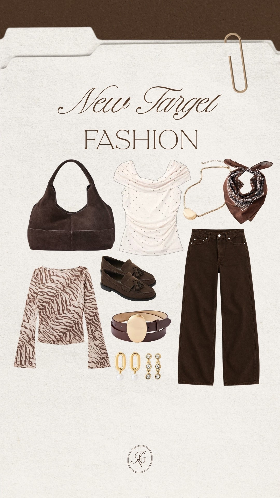 Ok target i see you 🦓🤎 loving these new Target fashion pieces 

#target #targetstyle #targetfashion #barreljeans #animalbrint #handbag #polkadots #belt #slouchybag #suedebag #lookforless #loafers #fallfashion #necklace #earrings