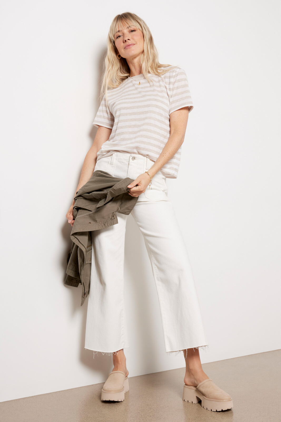 Lyla Stripe Tee | Evereve