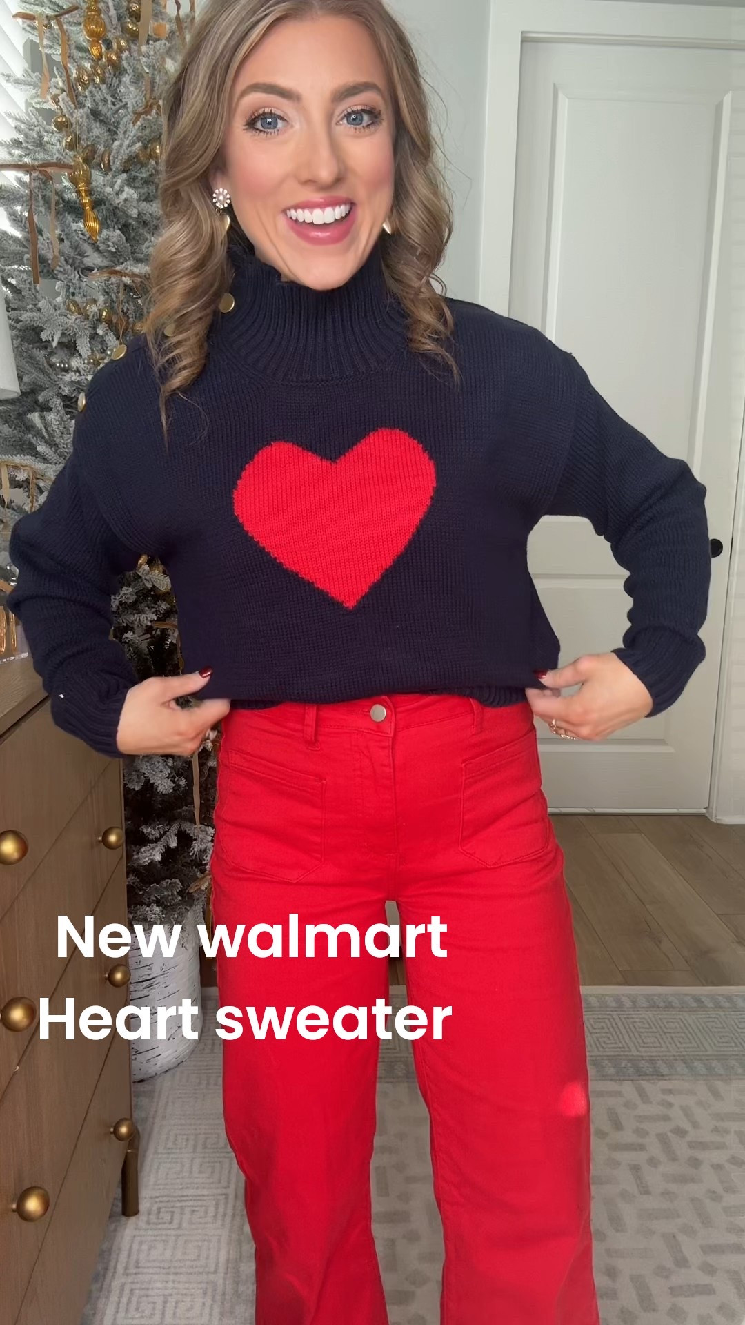 These new Walmart heart sweaters are the cutest way to add a little love to your everyday outfits ❤️
So festive, fun, and budget-friendly — perfect for Valentine’s Day outfits, Galentine’s events, or just wearing on repeat all winter long.

I love how easy these are to style with jeans, red pants, or even dressed up with statement shoes for a bold pop of color. The knit is soft, comfy, and looks way more expensive than the price.

✨ Affordable Walmart fashion
✨ On-trend heart print
✨ Easy to dress up or down
✨ Perfect for Valentine’s season

Everything is linked in LTK so you can shop both of these Walmart heart sweaters and recreate these full outfits 🛒

#walmartfashion #walmartfinds #walmartstyle #walmartoutfit #valentinesoutfit #heartprint #affordablefashion #budgetfriendlystyle #casualchic #everydaywear #ltkfinds #ltkstyle