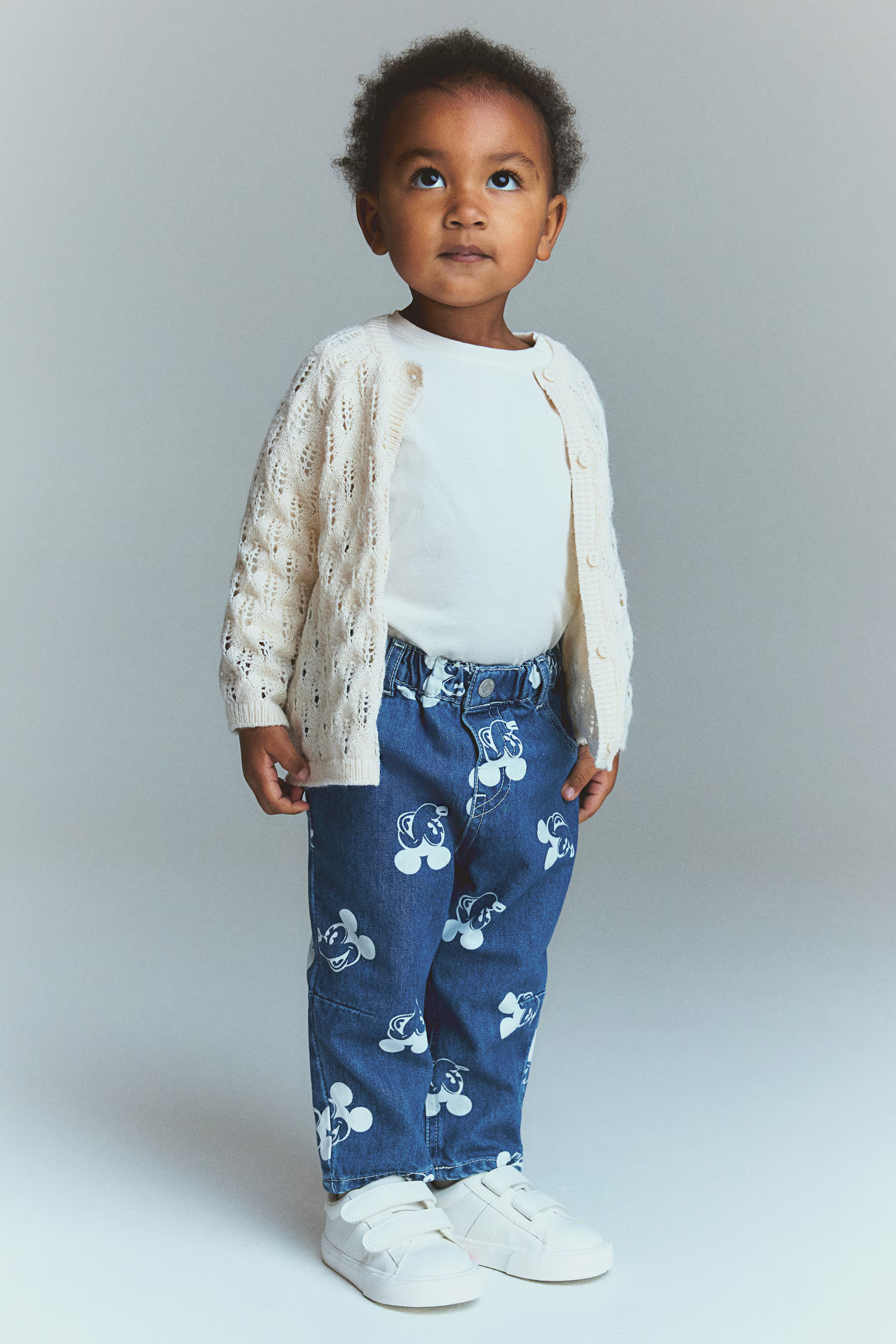 Printed Jeans - Denim blue/Mickey Mouse - Kids | H&M US | H&M (US + CA)