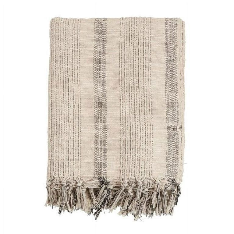 Saro Lifestyle Striped Woven Throw Blanket | Walmart (US)