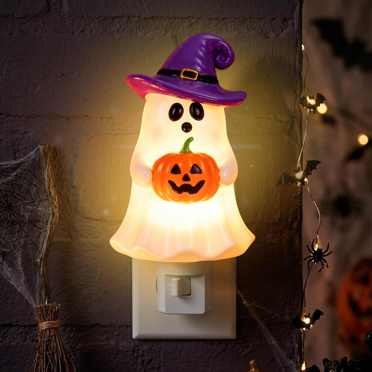 Halloween Ghost Pumpkin Plug-in Night Light | Amazon (US)