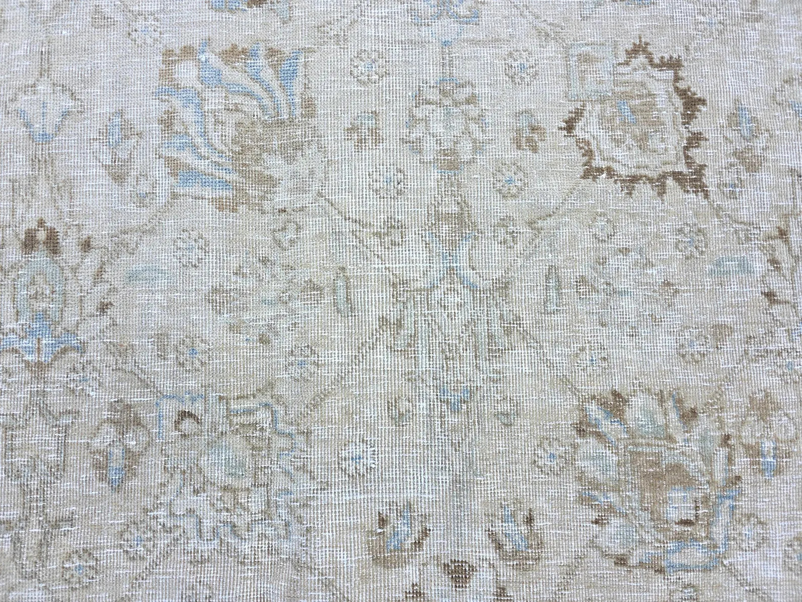 9x12 Neutral Vintage Turkish Rug, Large Oushak Rug, Beige Brown Blue Rug, 9x12 Oversized Rug, Flo... | Etsy (US)