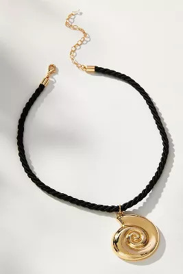 Swirled Shell Pendant Rope Necklace | Anthropologie (US)