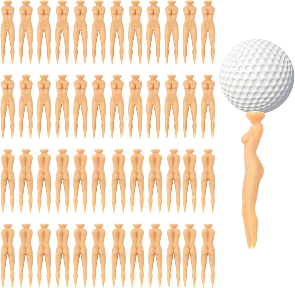 50PCS 3 Inch Plastic Golf Tees Lady Tees Woman Golf Tees Golf Tees for Golf Training | Amazon (US)