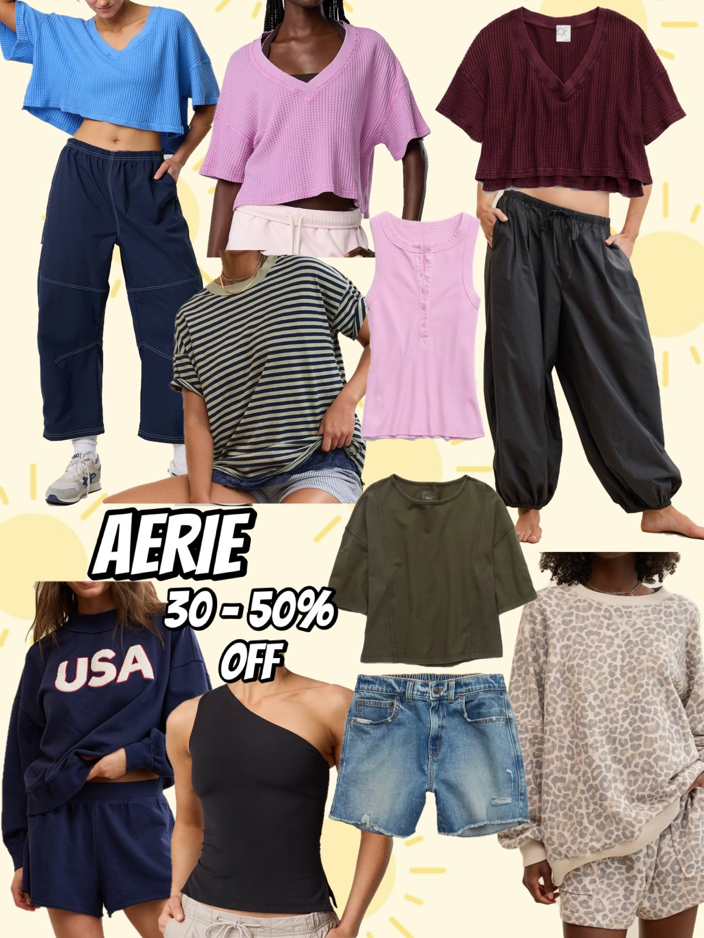 AERIE 30 - 50% off! Here’s some cute pieces I’m loving!

#LTKSaleAlert #LTKOver40