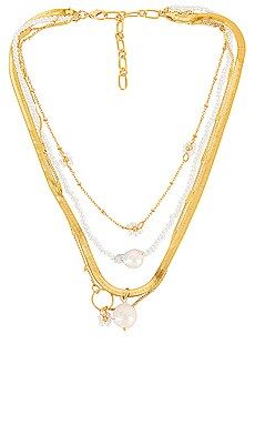Amber Sceats Layered Pearl Necklace in Gold from Revolve.com | Revolve Clothing (Global)