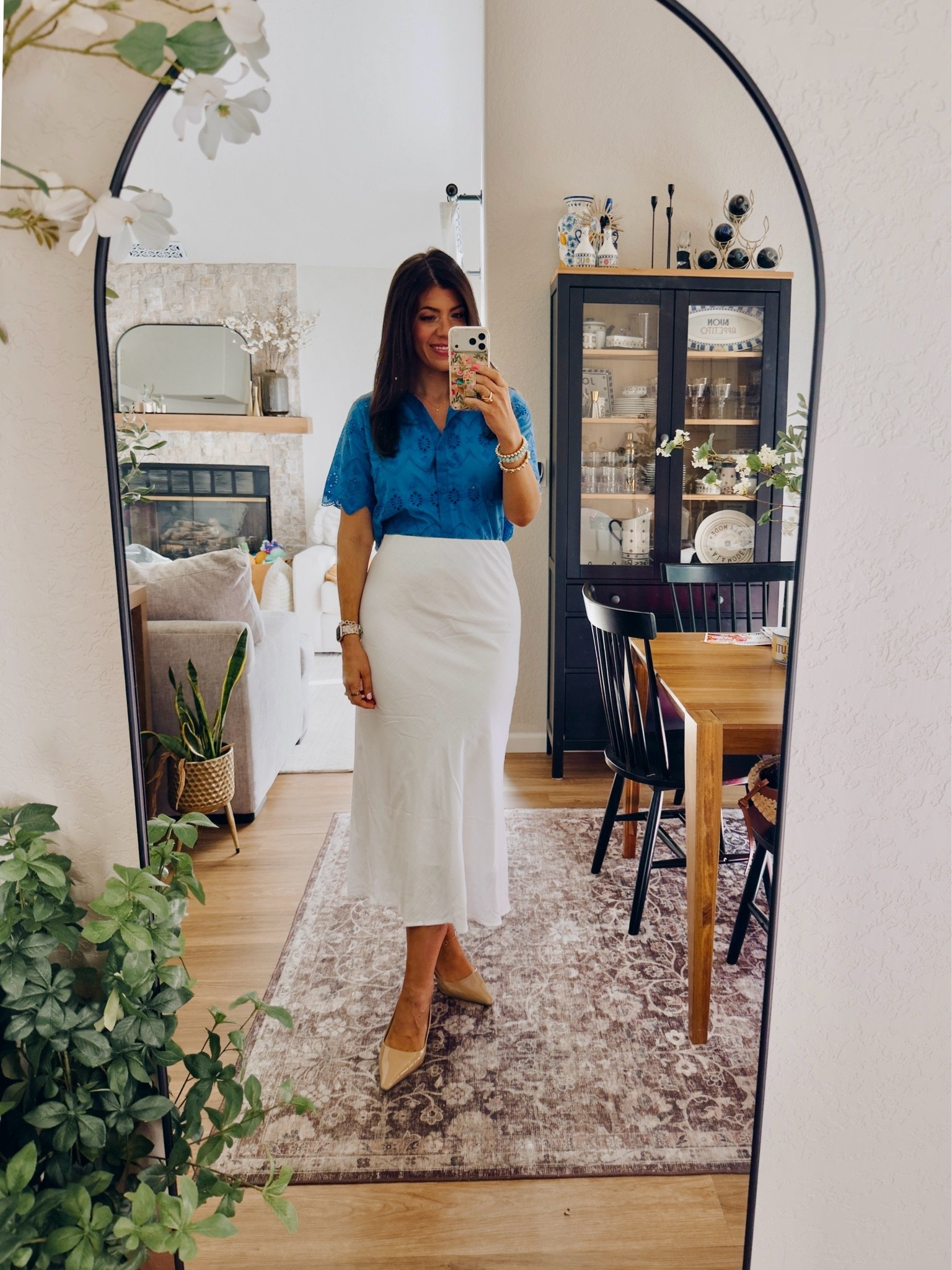 Work ootd
Medium blouse and large linen slip skirt

#LTKWorkwear #LTKTall #LTKMidsize