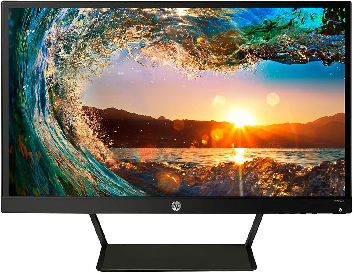 HP Pavilion 22cwa 21.5-Inch Full HD 1080p IPS LED Monitor, Tilt, VGA and HDMI (T4Q59AA) - Black | Amazon (US)