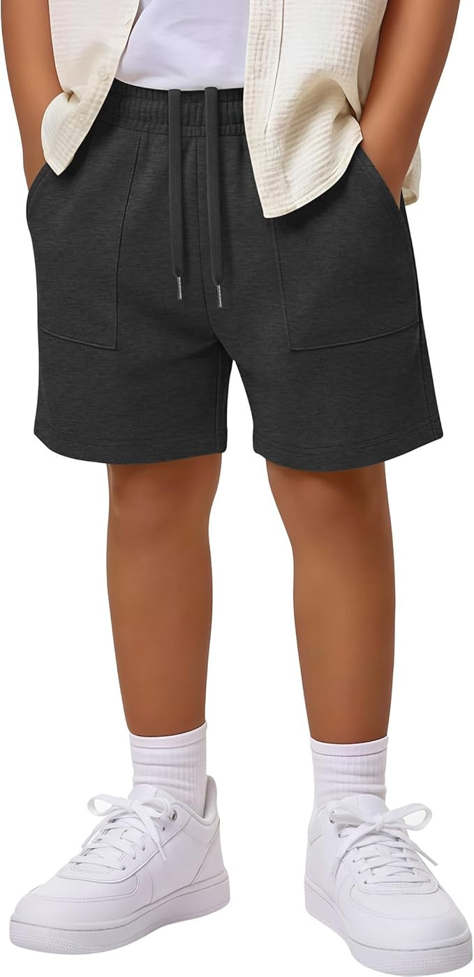 Xaatren Boy's Shorts Kids Baggy Athletic Elastic Waist SweatShorts with Drawstring Pockets Teen C... | Amazon (US)
