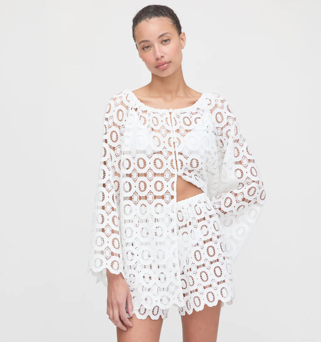 The Kaya Short - White Broderie | Hill House Home US