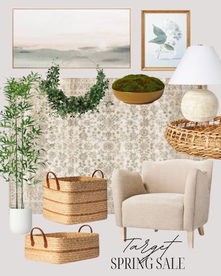Spring sale at target!! Some of my favorites are on sale!!! This lamp and the chair give a high end look for less and the art is perfect to refresh a space!! Baskets are always so convenient especially when  on sale!

#LTKSaleAlert #LTKFindsUnder100 #LTKHome