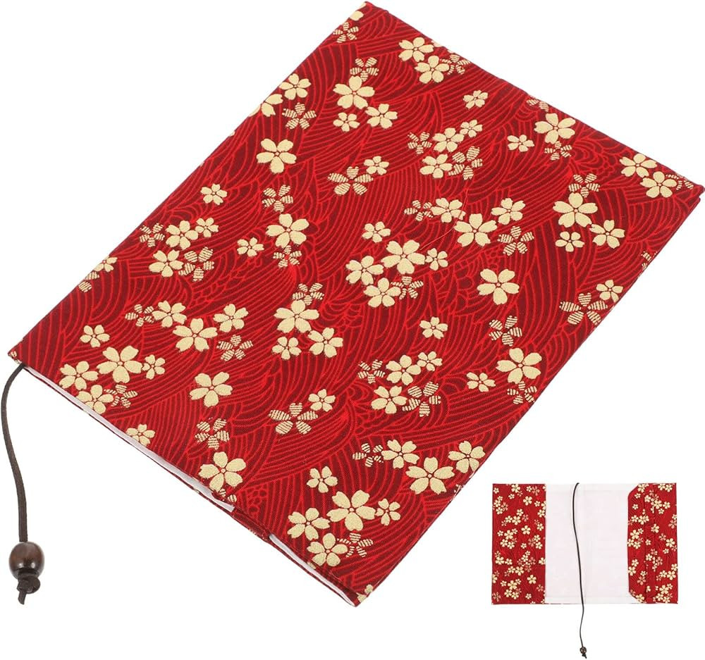 Book Sleeve Cover with Flower Pattern Washable Book Protector Fabric Paperback Cover Novel Padded... | Amazon (US)