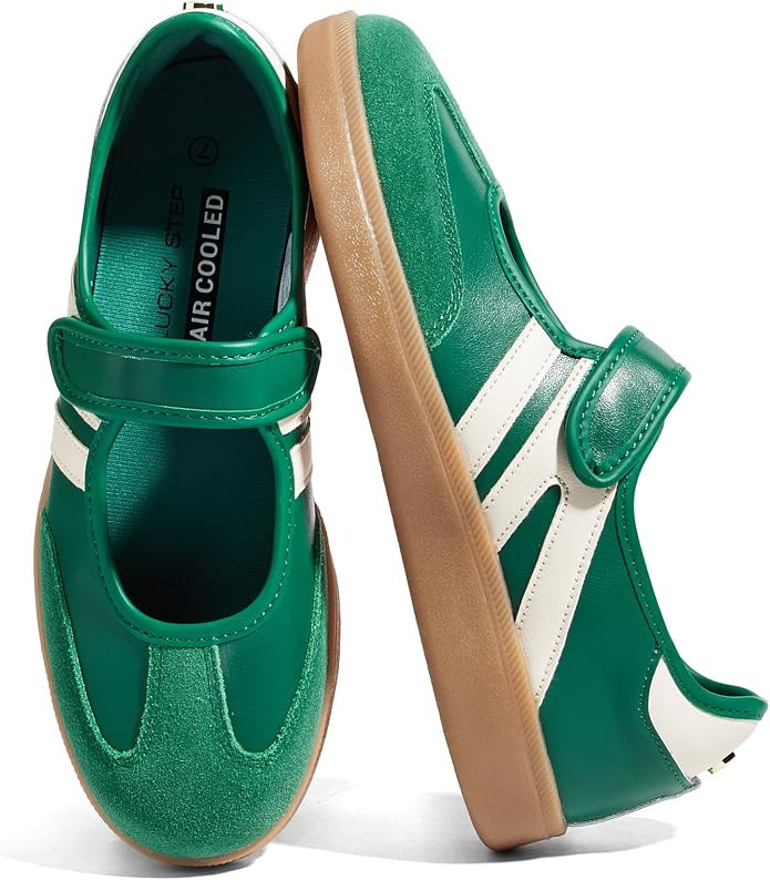 LUCKY STEP Women Gum Thin Sole Fashion Sneakers | Retro Casual Tennis Slip on Flat Loafers Skate ... | Amazon (US)