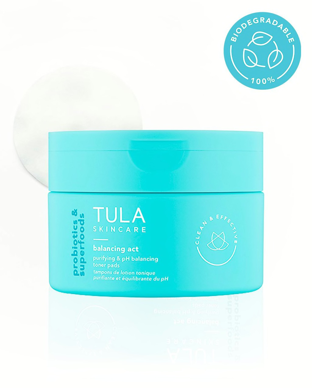 purifying &amp; pH balancing biodegradable toner pads | Tula Skincare