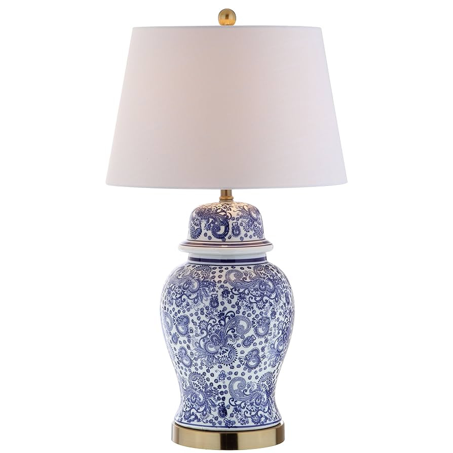 JONATHAN Y JYL3008A Ellis 29.5" Ceramic LED Table Lamp Traditional Bedside Desk Nightstand Lamp f... | Amazon (US)