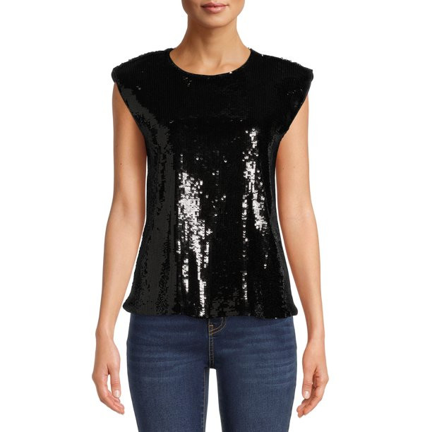 The Get Women's Sequin Top | Walmart (US)