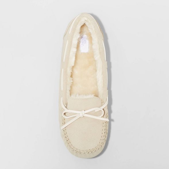 Women's Chaia Genuine Suede Moccasin Leather Slippers - Stars Above™ | Target