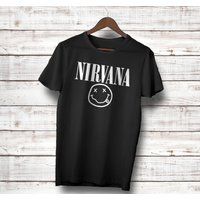 Cool Nirvana Band Shirt, Kurt Cobain Lover Fan Gift, Logo Graphic Tee, T-Shirt | Etsy (US)