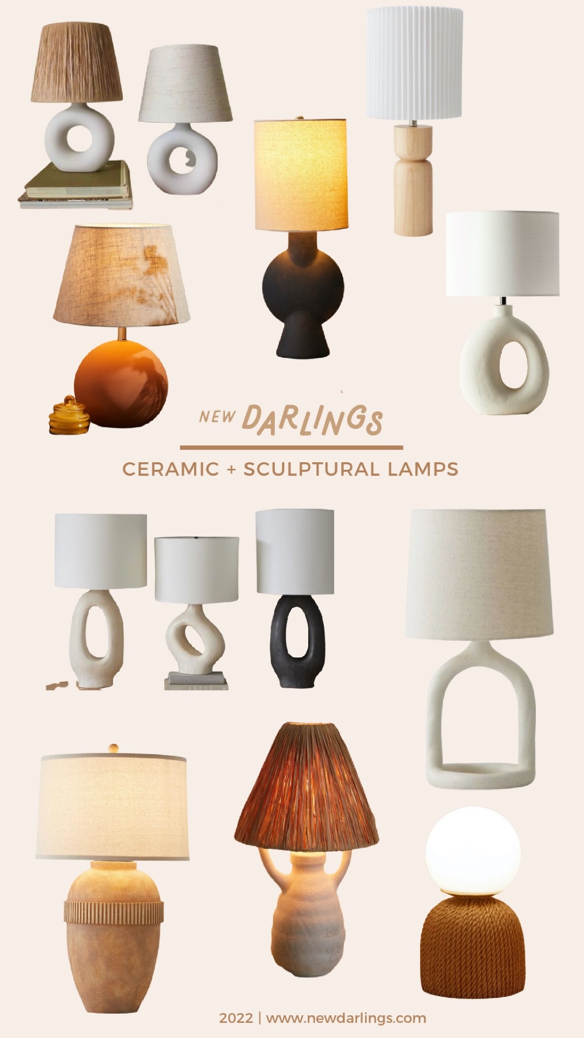 Ceramic and sculptural lamps 

#LTKsalealert #LTKhome