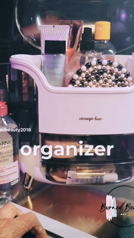 Makeup organizer that fits your counter or vanity, but really holds a lot! 🦋 Mine came from a social media platform, but this is exactly the same except you get Prime shipping!

#LTKbeauty #LTKover40 #LTKVideo