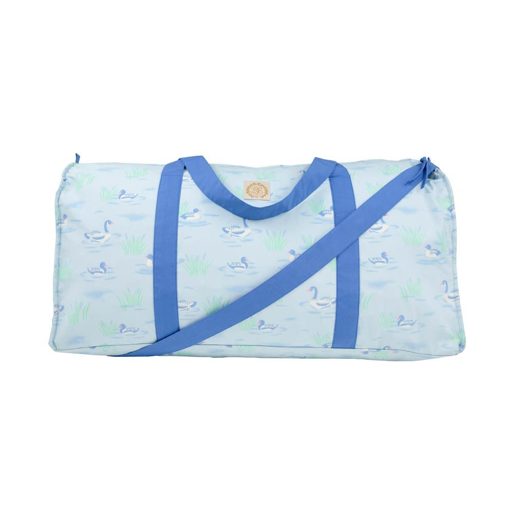 Logan's Long Weekend Bag - Lucky Ducks with Barbados Blue | The Beaufort Bonnet Company