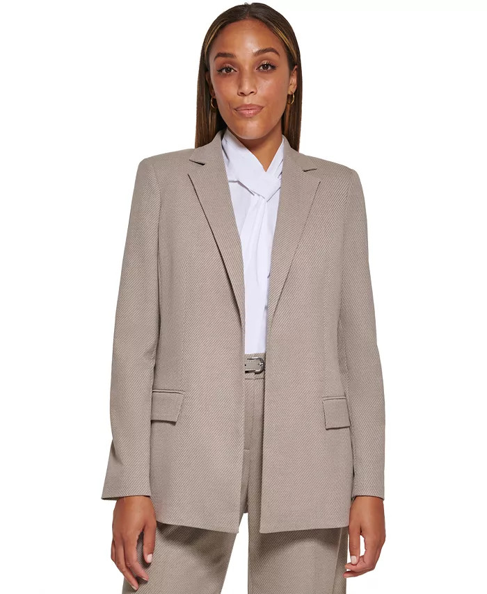 Calvin Klein Women's Open-Front Notch-Collar Jacket & Reviews - Jackets & Blazers - Women - Macy'... | Macys (US)