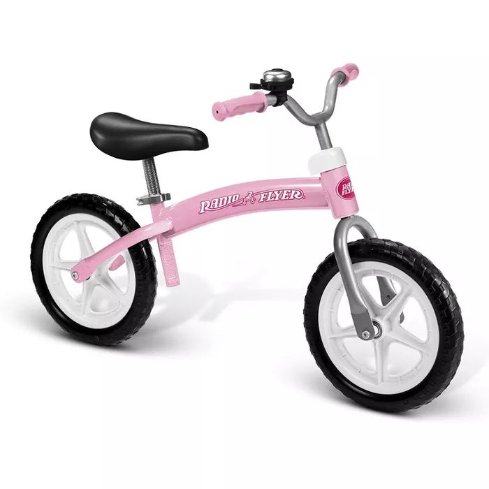 Radio Flyer 800X Glide and Go Age 2.5 to 5 Year Old Kids Balance Bike, Pink | Target