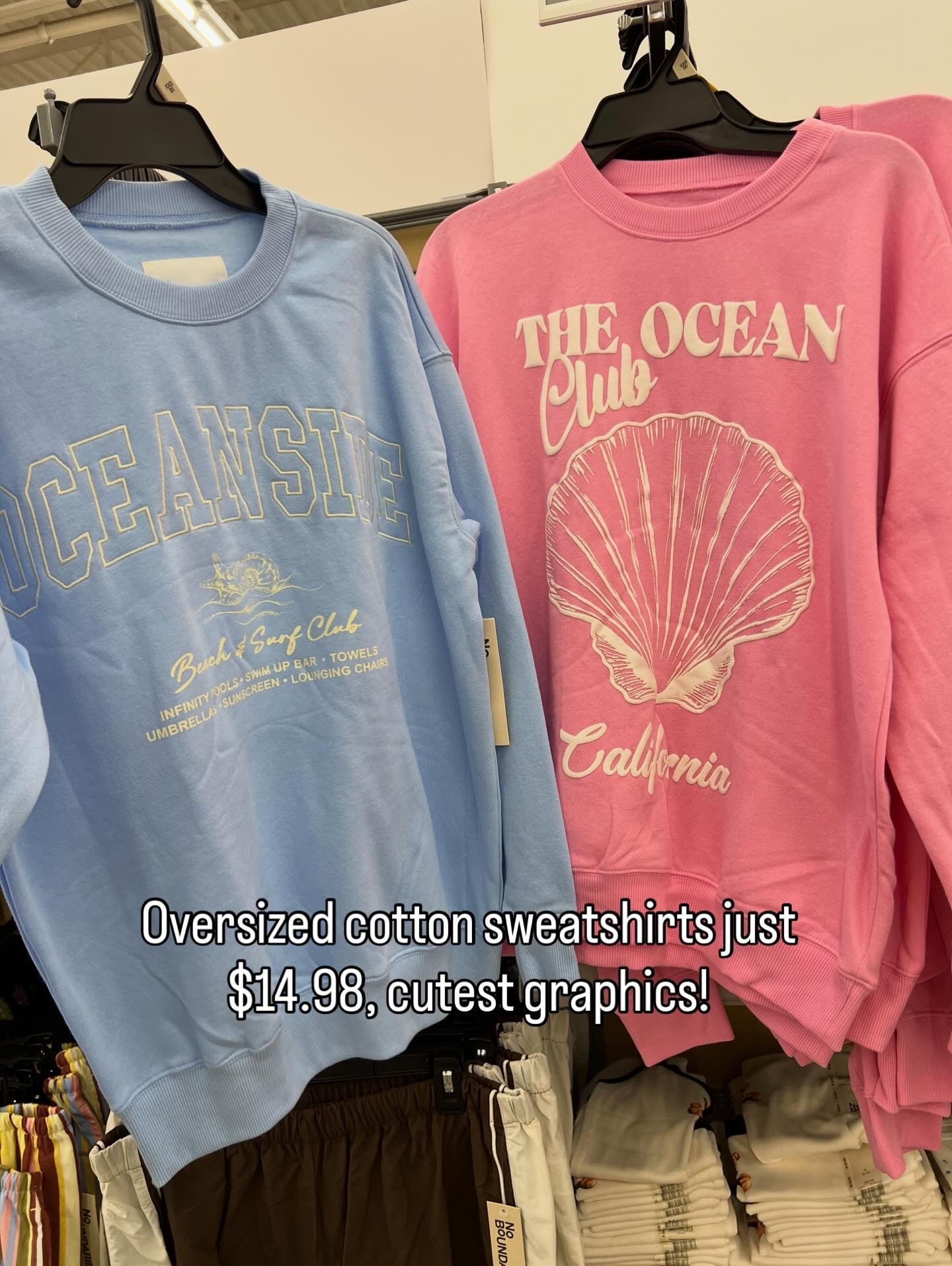 Walmart graphic sweatshirts some with actual embroidery and only $15! Oversized but you can size up for an even more relaxed fit. #walmartfashion 