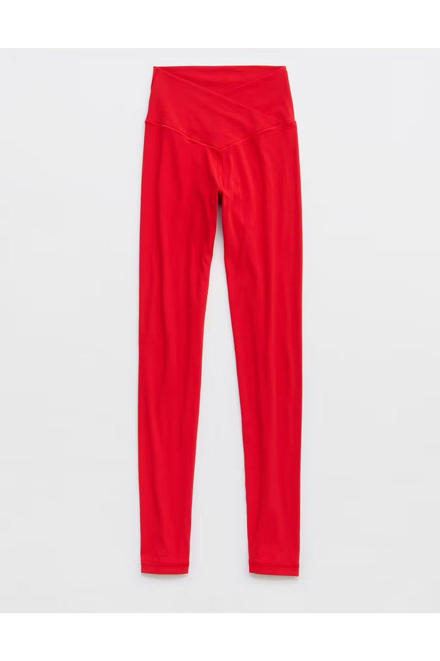 OFFLINE By Aerie Real Me High Waisted Crossover Legging Women's Bright Red L Short | Aerie