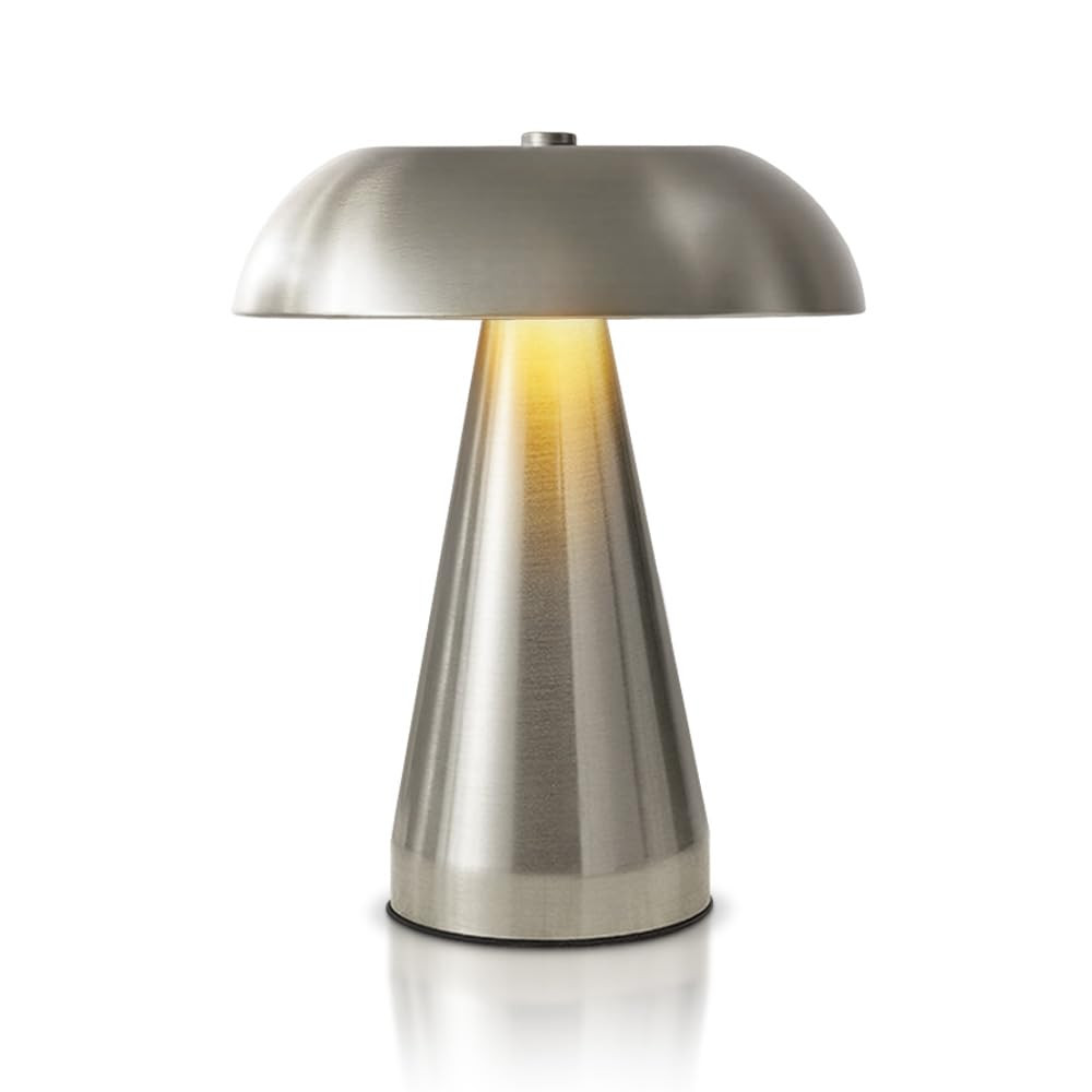 Portable LED Desk Lamp, Cordless Metal Table Lamp, 3-Color Touch Control Rechargeable Light, 3-Le... | Amazon (US)