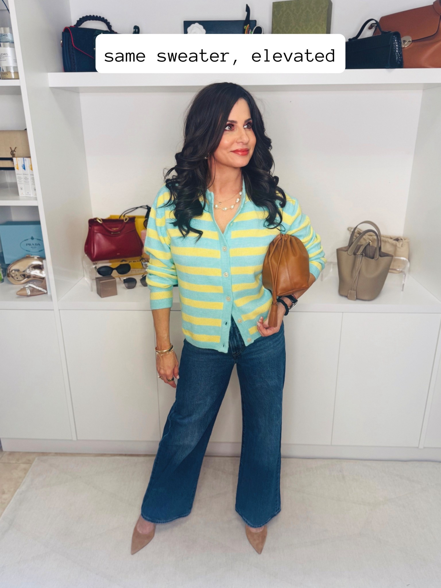 An everyday casual look. Cardi is super comfy - shared it warm as lounge wear and not I gave an inspo for a more dressed up look yet super casual.  Cardi - sm , jeans 25 , heels TtS 
#everydaystyleinspo #casualstyle #cardiganstyling 

#LTKSaleAlert #LTKootd #LTKOver40

#LTKPetite #LTKSaleAlert #LTKSeasonal