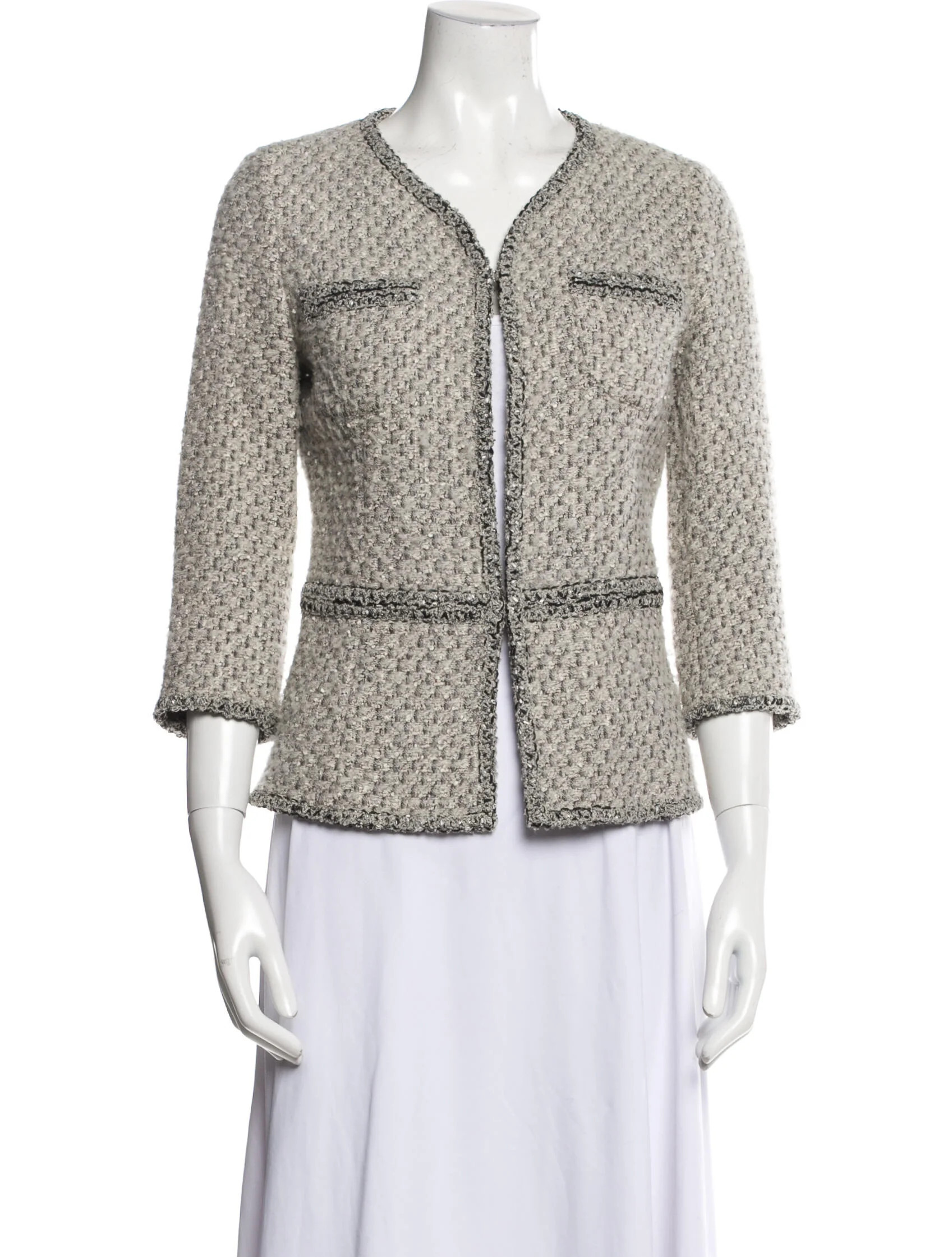 Tweed Pattern Evening Jacket | The RealReal