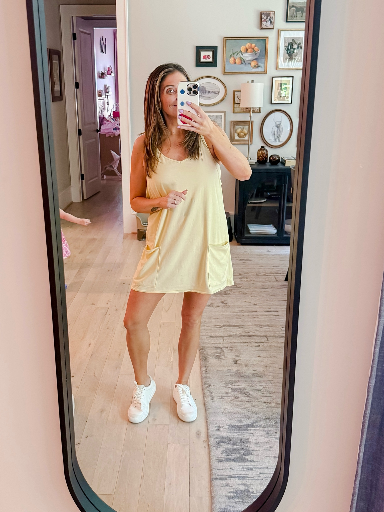 Remember when I complained about the cold. Well this week was one of those weeks I complained about the heat! Lol
This athleisure dress is so similar to the FP one but obviously half the price 
Dress M / Sneakers tt

#LTKootd #LTKMidsize #LTKmomlife