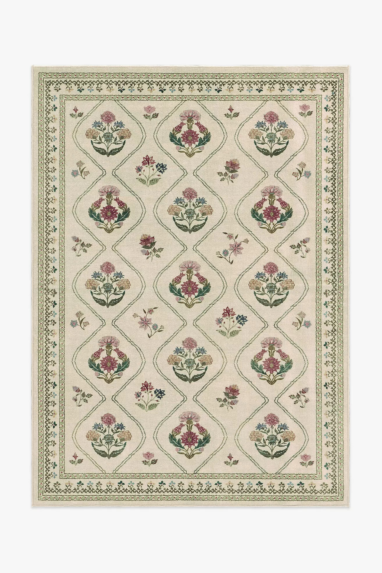 Ruggable Washable Trellis Floral Olivia Rug | Anthropologie (US)