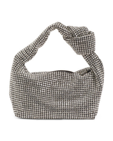 Rhinestone Knotted Shoulder Bag | TJ Maxx