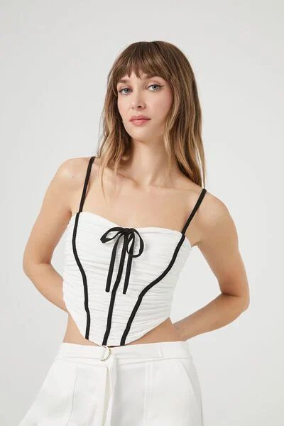 Tie-Front Ruched Cami | Forever 21