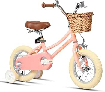 Petimini Girls Bike with Basket for 2-12 Years Old Kids, 12 14 16 18 20 Inch Bicycle with Bell Tr... | Amazon (US)