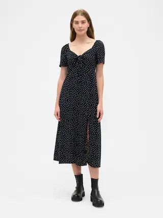 Puff Sleeve Midi Dress | Gap Factory