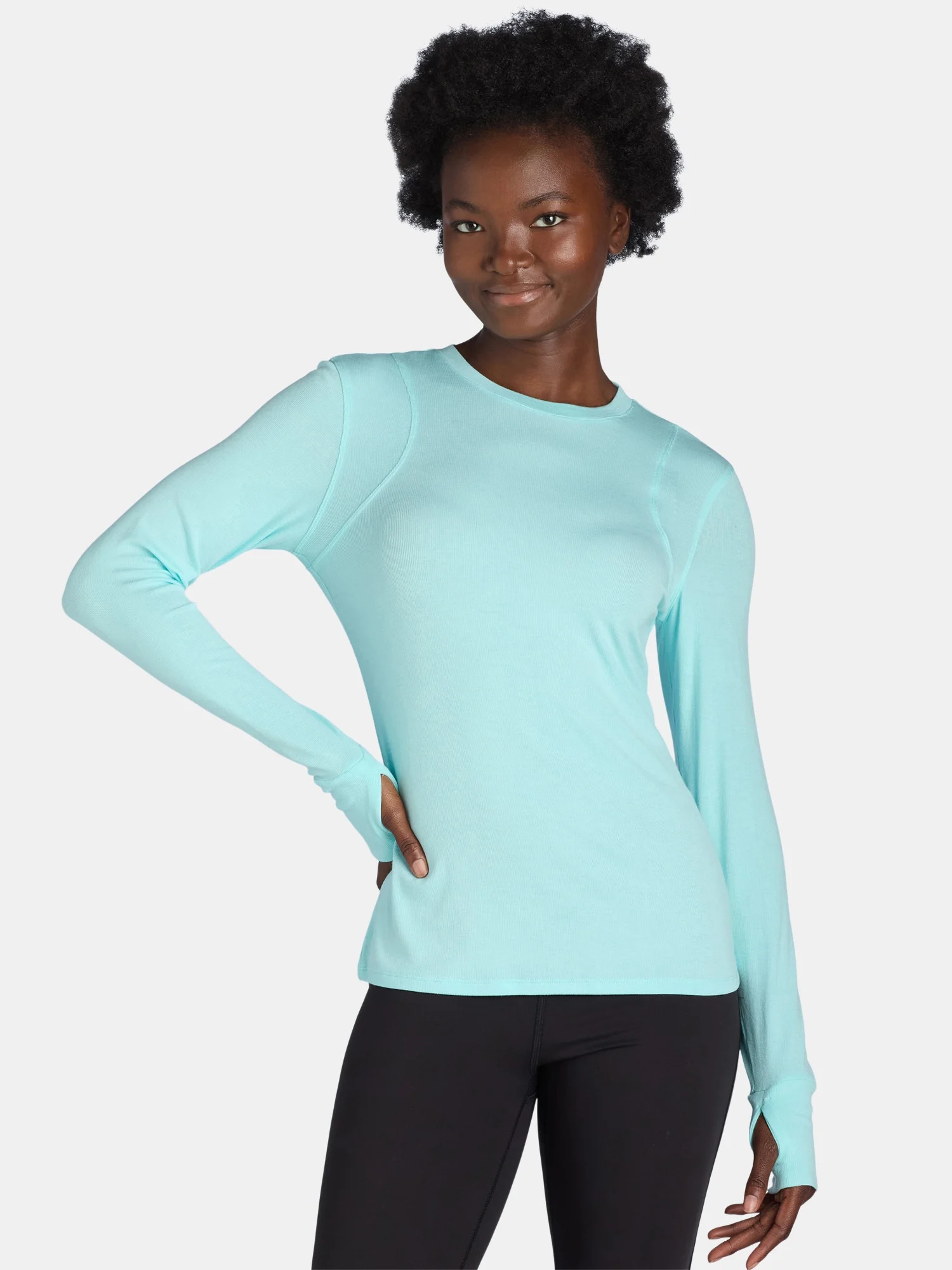 Avia Women's Outdoor Tee with Long Sleeves, Sizes XS-XXXL | Walmart (US)