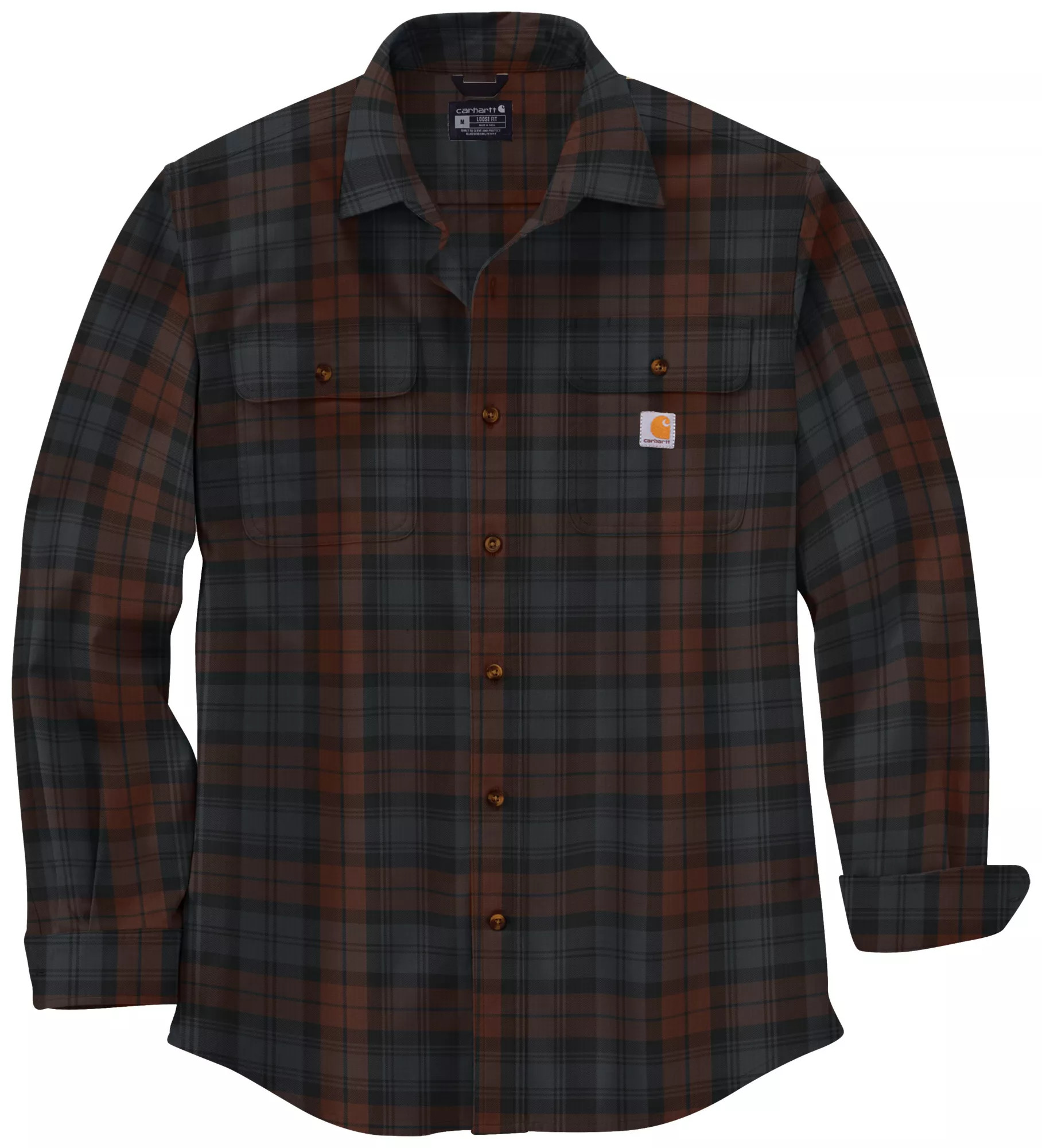 Carhartt Men's Heavyweight Flannel Shirt, Medium, Mocha | Public Lands